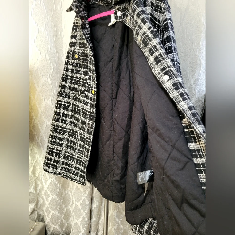 H&M | Black Checked Jacquard Weave Jacket - Picture 12 of 14